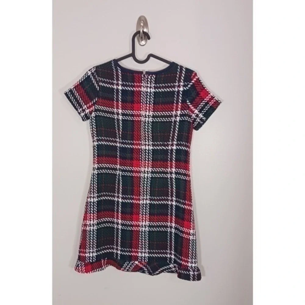 Florence Eiseman Girls 12 Plaid Tweed Dress Red Green Christmas Holiday Preppy